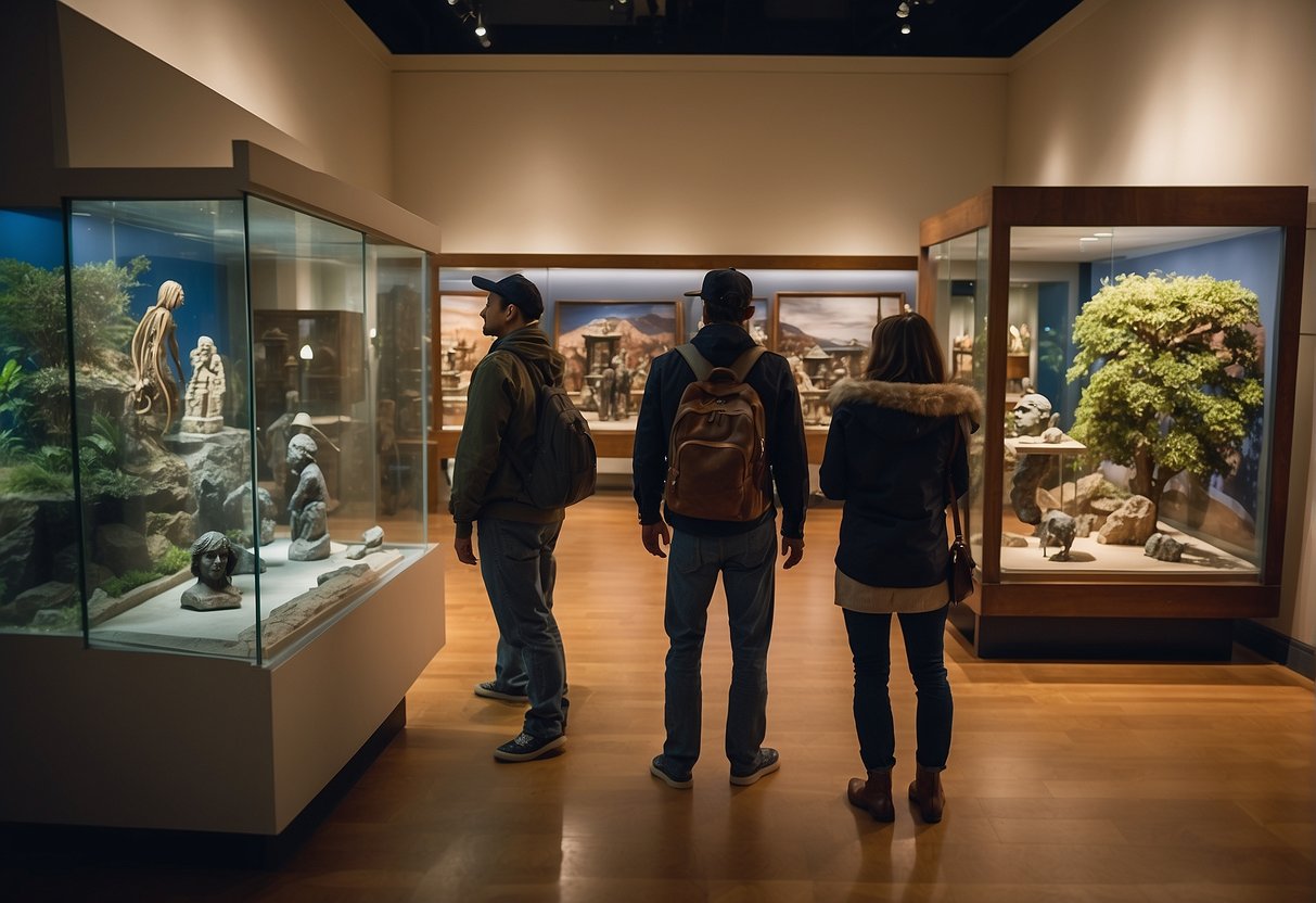Visitors exploring diverse exhibits at Burlington museums