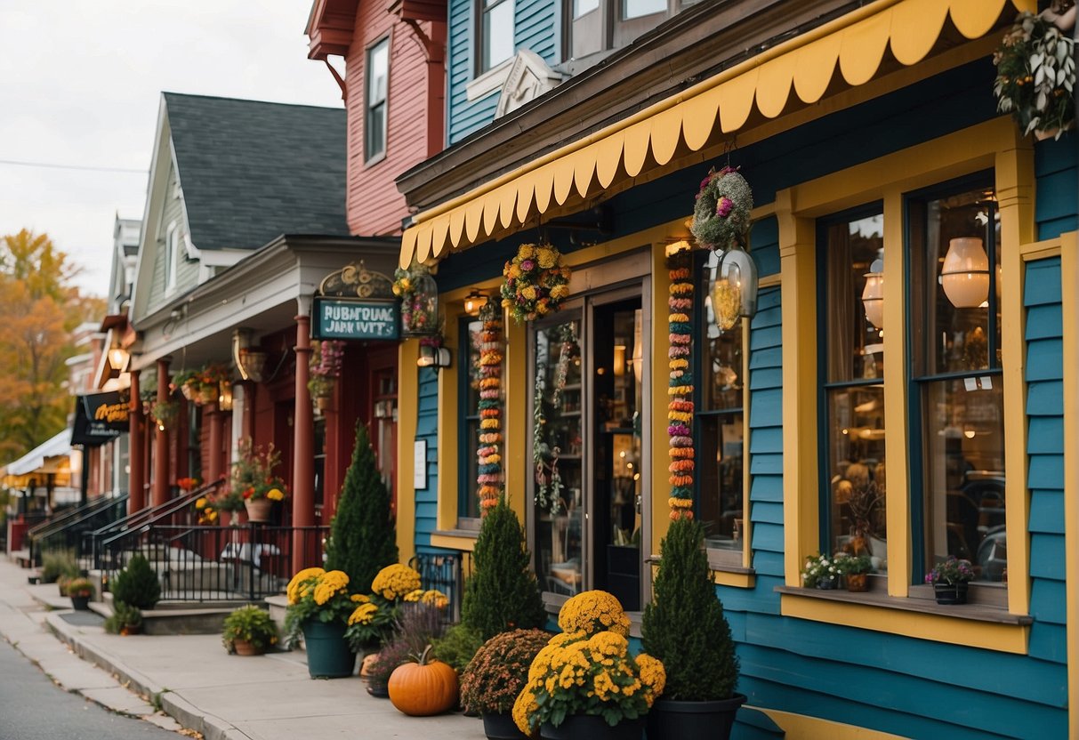 A colorful, eclectic building stands out among the traditional architecture of Burlington, VT. Quirky signs and vibrant decorations adorn the exterior, inviting guests to experience the unique charm of the boutique hotel